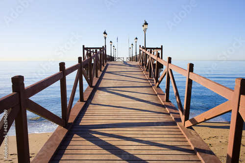 Fotoboard na płycie Molo na Costa del Sol w Marbella