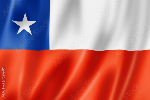 Fototapeta na wymiar Chilean flag