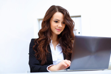 Young busines woman with notebook