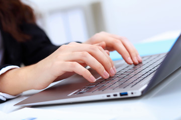 Young busines woman with notebook