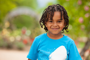 Portrait of a cute african american little boy