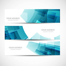Abstract Colorful Header Vector Set Illustration