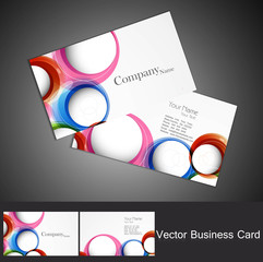 Canvas Print - abstract colorful circle business card set vector