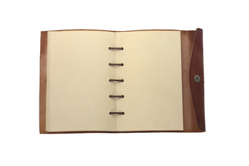 Old notebook with leather cover