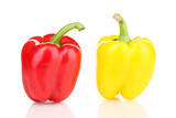 Fototapeta Kuchnia - Tasty peppers isolated on white