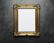 © rangizzz - Ornate gold frame at the concrete wall with clipping path