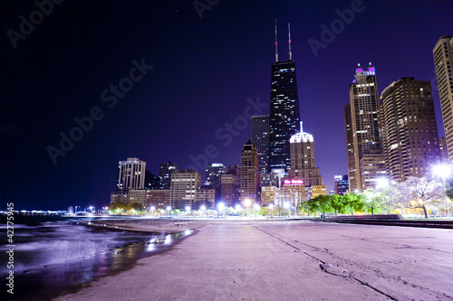 Fotoboard na płycie Przejażdżka brzegiem jeziora chicago