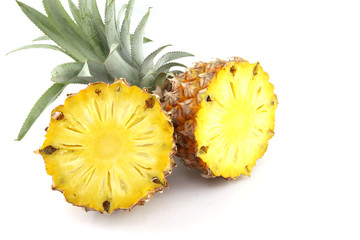 Pineapple, cut in half for health