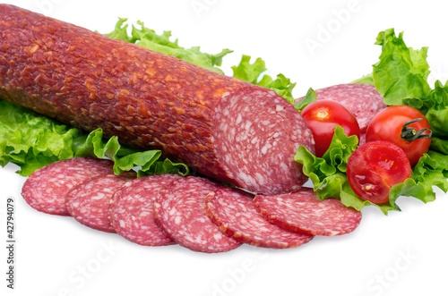 Board z aluminiowym obramowaniem Smaczne czerwone salami