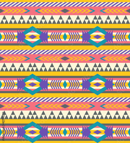 Obraz na płótnie canvas Bez szwu geometryczny wzór aztec # 2
