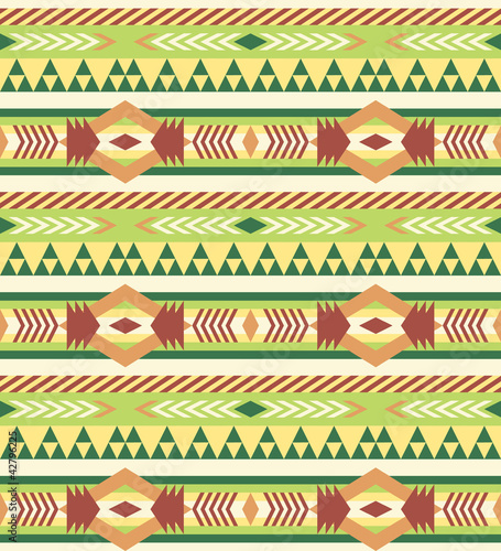 Obraz na płótnie canvas czteroczęściowy "tetraptyk" Bez szwu geometryczny wzór aztec # 1