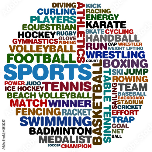 Naklejka - mata magnetyczna na lodówkę sports collage