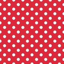 Red Background Retro Seamless Vector Pattern Polka Dots