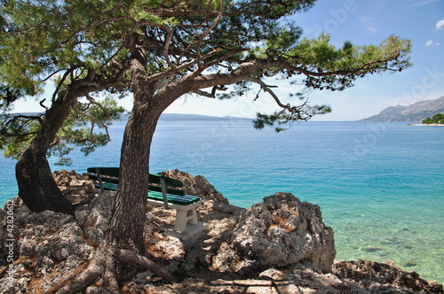 Obraz w ramie am Promenadenweg von Brela an der Makarska Riviera