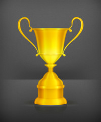 Wall Mural - Gold trophy, vector