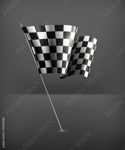 Board z aluminiowym obramowaniem Flaga w szachownicę, wektor