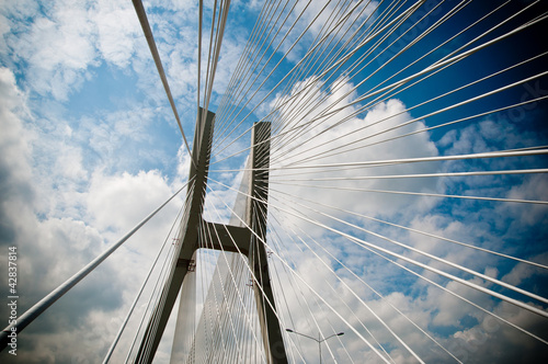 Naklejka na drzwi abstract bridge