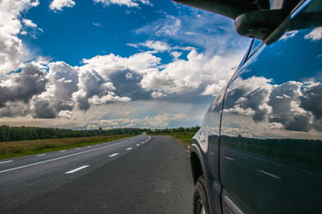 car on the road