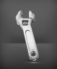 Wall Mural - Adjustable wrench, vector