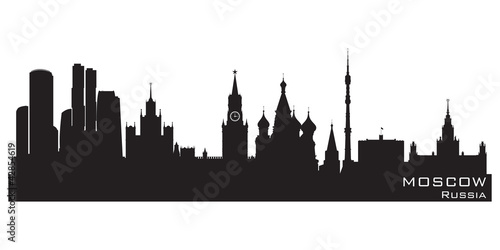 Board z aluminiowym obramowaniem Moskwa, panoramę rosji. 