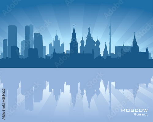 Board z aluminiowym obramowaniem Moskwa, panoramę rosji