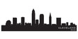 Cleveland, Ohio skyline. Detailed vector silhouette