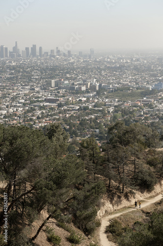 Naklejka samoprzylepna Panoramę Los Angeles, Kalifornia, USA