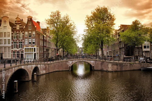 Board z aluminiowym obramowaniem Kanały amsterdamskie