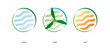 Windkraft Wasser Solar Klima Windrad Kälte Logo Signet