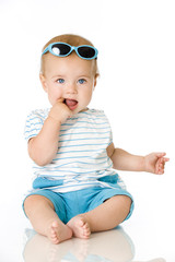 Wall Mural - Sweet Baby with sunglasses