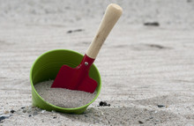Shovel And Bucket On The Beach