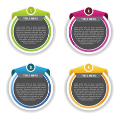 Poster - Abstract vector set of four banners background