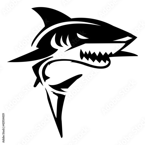 Nowoczesny obraz na płótnie Shark Illustration