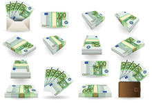 Full Set Of Hundred Euros Banknotes