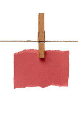 Wall Mural - clothes peg and note paper on clothes line rope