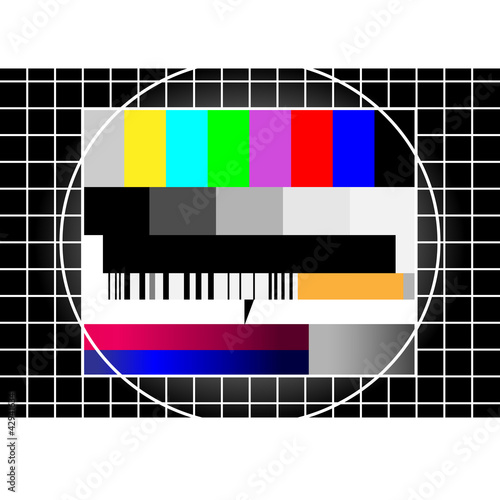 Fototapeta na wymiar testbild - röhrenbildschirm