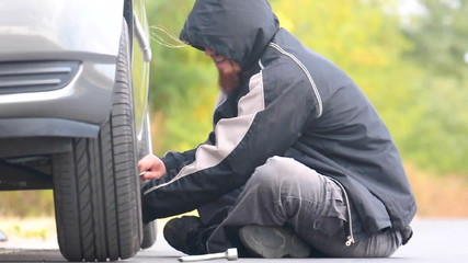 Poster - man working on car