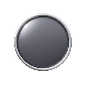 Grey circle button 3d model