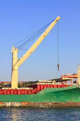 Canvas Print - Crane of the cargo ship