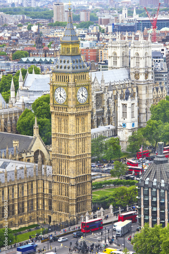 Plakat na papierze fotorealistycznym Widok z lotu ptaka Londynu