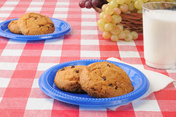 Poster - Cookies on a picnic table