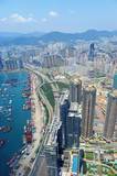 Fototapeta Miasta - Hong Kong aerial view