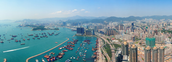 Fototapete - Hong Kong aerial