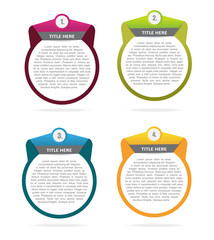 Poster - Abstract vector set of four banners background
