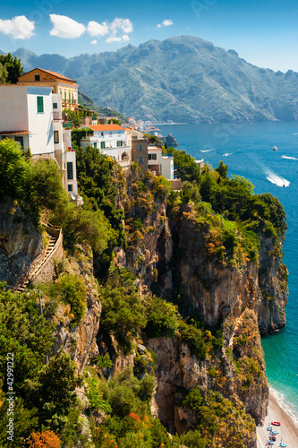 Plakat na papierze fotorealistycznym Wybrzeże Amalfi, Włochy