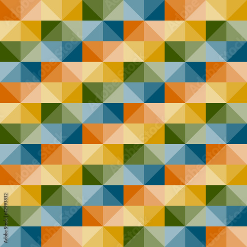 Obraz na płótnie canvas trzyczęściowy "tryptyk" Wektor wzór geometryczny z 3d iluzji
