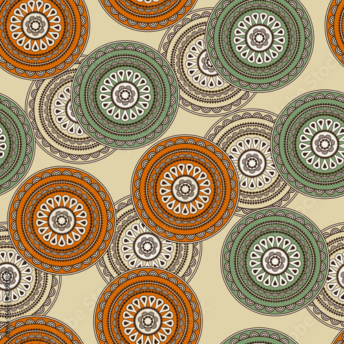 Naklejka - mata magnetyczna na lodówkę vector seamless background in oriental style