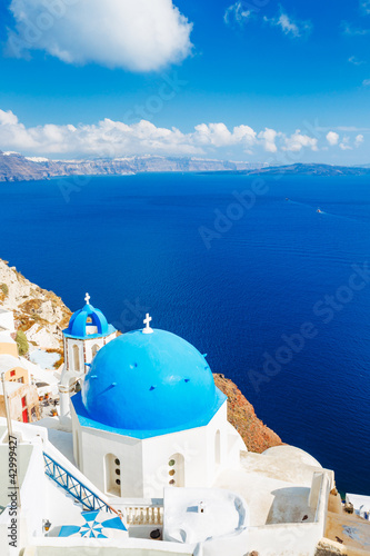 Board z aluminiowym obramowaniem Wyspa santorini, grecja