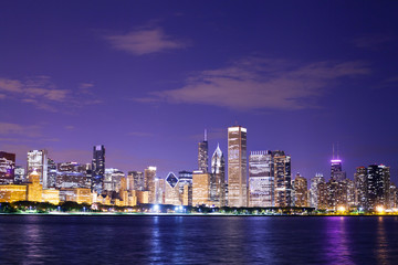 Wall Mural - Chicago at Night