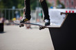 man performs a skateboarding trick